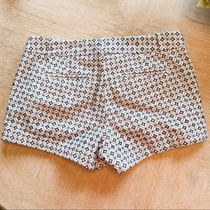 J Crew navy and white shorts